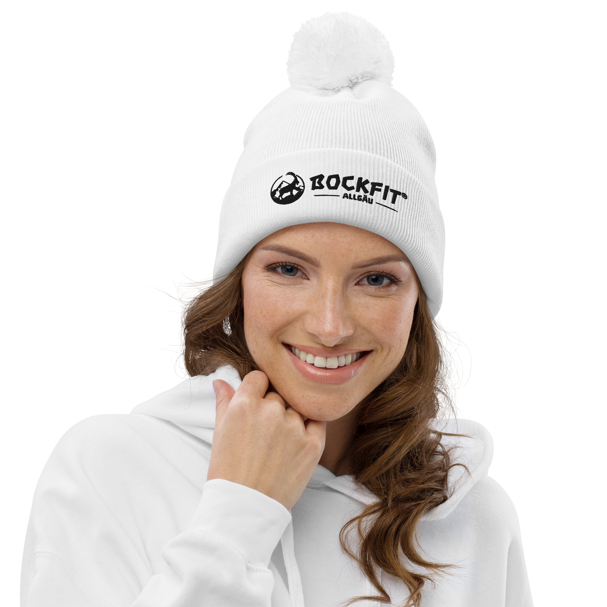 BOCKFIT Bommelmütze weiß