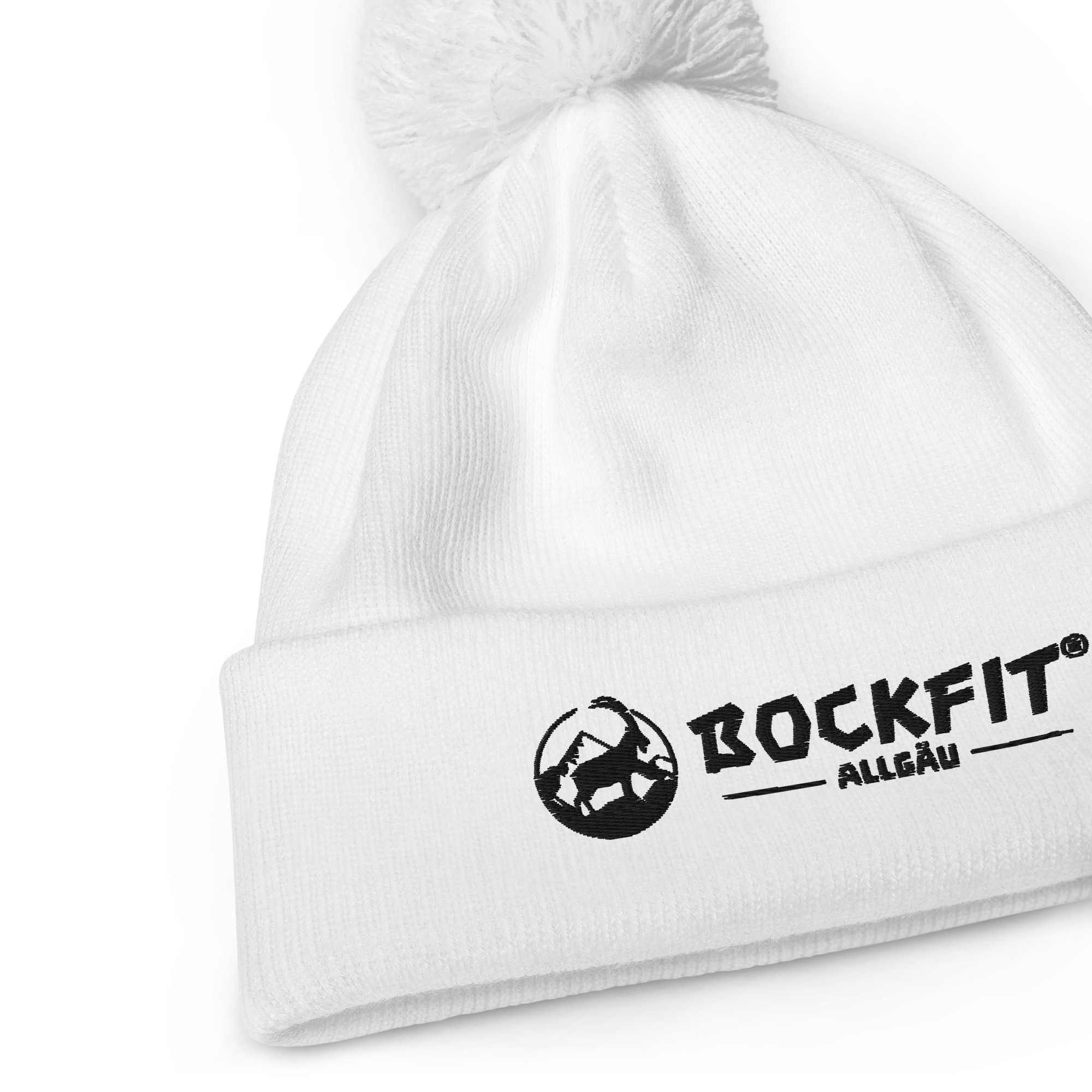 BOCKFIT Bommelmütze weiß